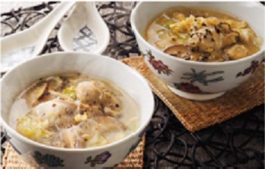 かきと白菜の酸辣湯